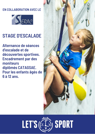 Let's Sport - Stages Escalade présentation